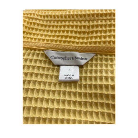 Christopher and Banks Yellow Women's Zip Up Jacket Size Small - Picture 6 of 6